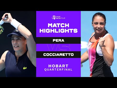 Elisabetta cocciaretto vs. Bernarda pera | 2023 hobart | wta match highlights