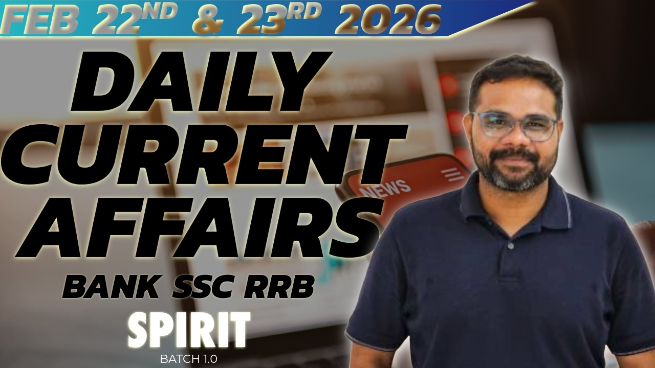 Feb 22nd & 23rd 2026 Daily Current Affairs SSC Bank - YouTube