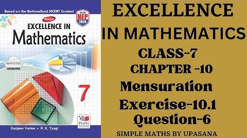 Excellence Math || Prachi Book || Class-7 || Chapter-10|| Exercise-10.1|| Question-6