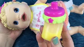 Baby Alive Changing Time Baby Doll Payton Drinks Orange Juice and gets Diaper Change