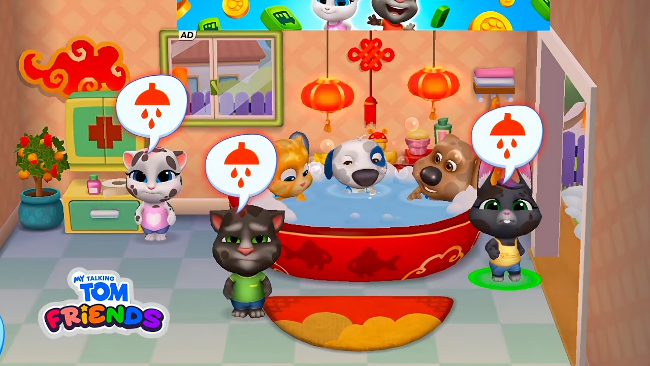 All Members In Emergency In The House - My Talking Tom Friends Cleaning ...