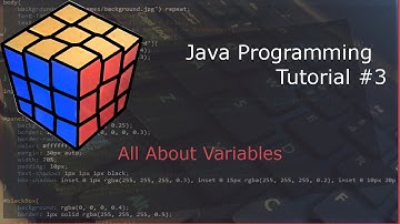 Java Programming Tutorial 3 - Variables