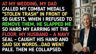 AT MY WEDDING, MY DAD CALLED MY COMBAT MEDALS "STOLEN TRASH" IN FRONT OF 50 GUESTS. WHEN I REFUSED..