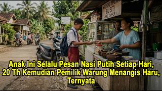 Anak Ini Selalu Pesan Nasi Putih Setiap Hari, 20Th Kemudian Pemilik Warung Menangis Haru, Ternyata..