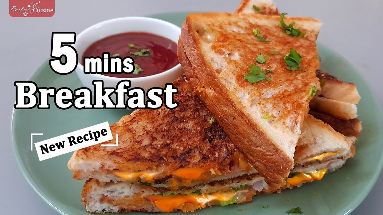 Quick Breakfast idea for Busy morning Breakfast Bread sandwich recipe rashmis cuisine YouTube