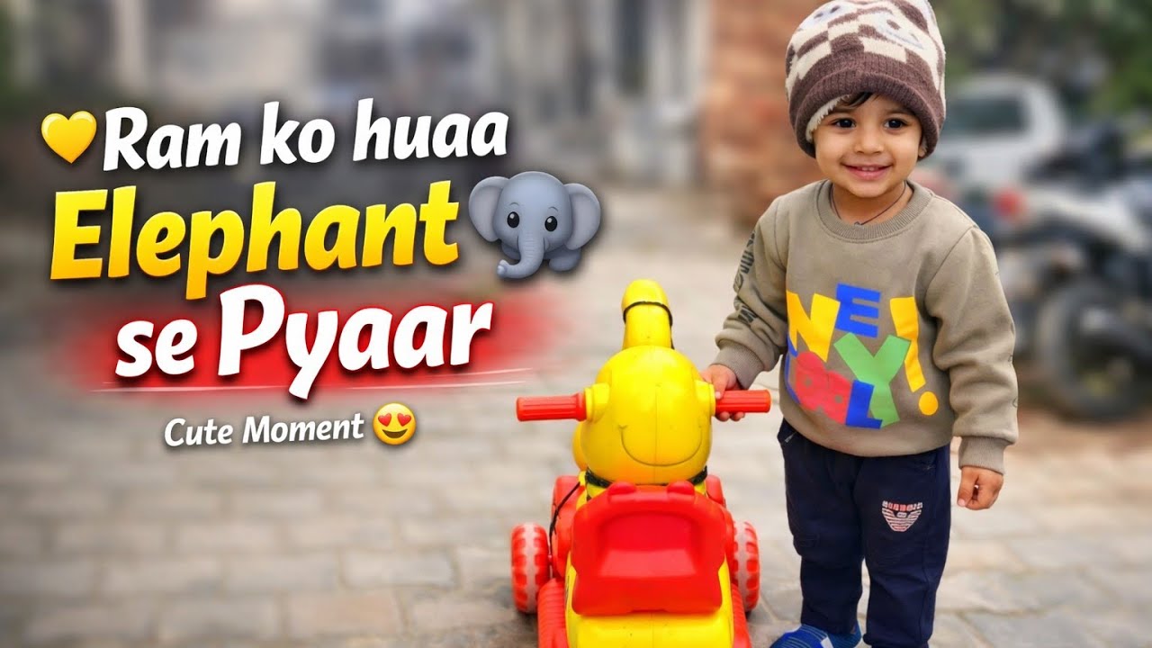 Ram ka favourite toy 🐘 | Nana ne bheja special gift#ramvlog  #gift #nanagift #toylove #elephanttoy 