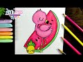 Cómo dibujar un FLAMINGO / FLAMENCO kawaii - How to draw a FLAMINGO step by step