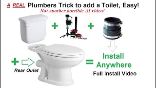 REAR OUTLET TOILETS 💦You can install it anywhere | Real Plumber Secrets