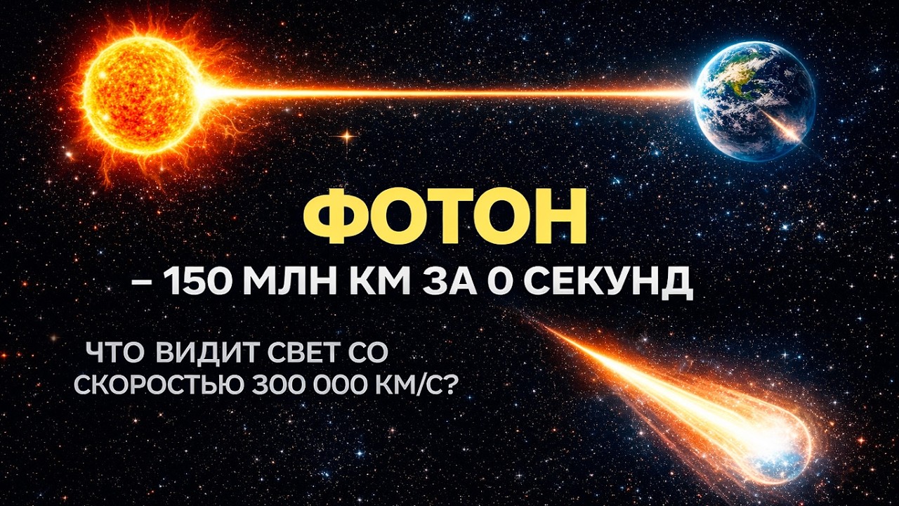 Что “видит” фотон? 150 млн км за 0 секунд парадокс света и тайна времени