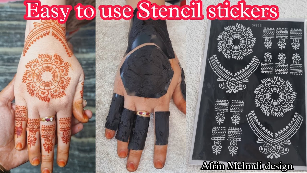 2022 😍New launch stencil design❤️, Mehandi stikers for hands, Henna  stencils price