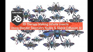 BSLIVE 3D Therapy Infinite Insect Using Geometry Nodes and AI