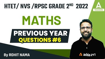 HTET 2022 | HTET PGT Maths Classes | Previous Year Questions #6 | By Rohit Nama