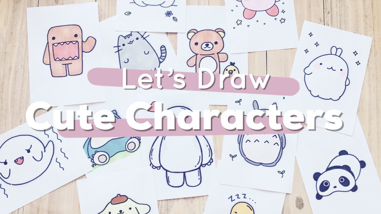 Draw cute characters doodle illustrations by Micaelasanto488 | Fiverr