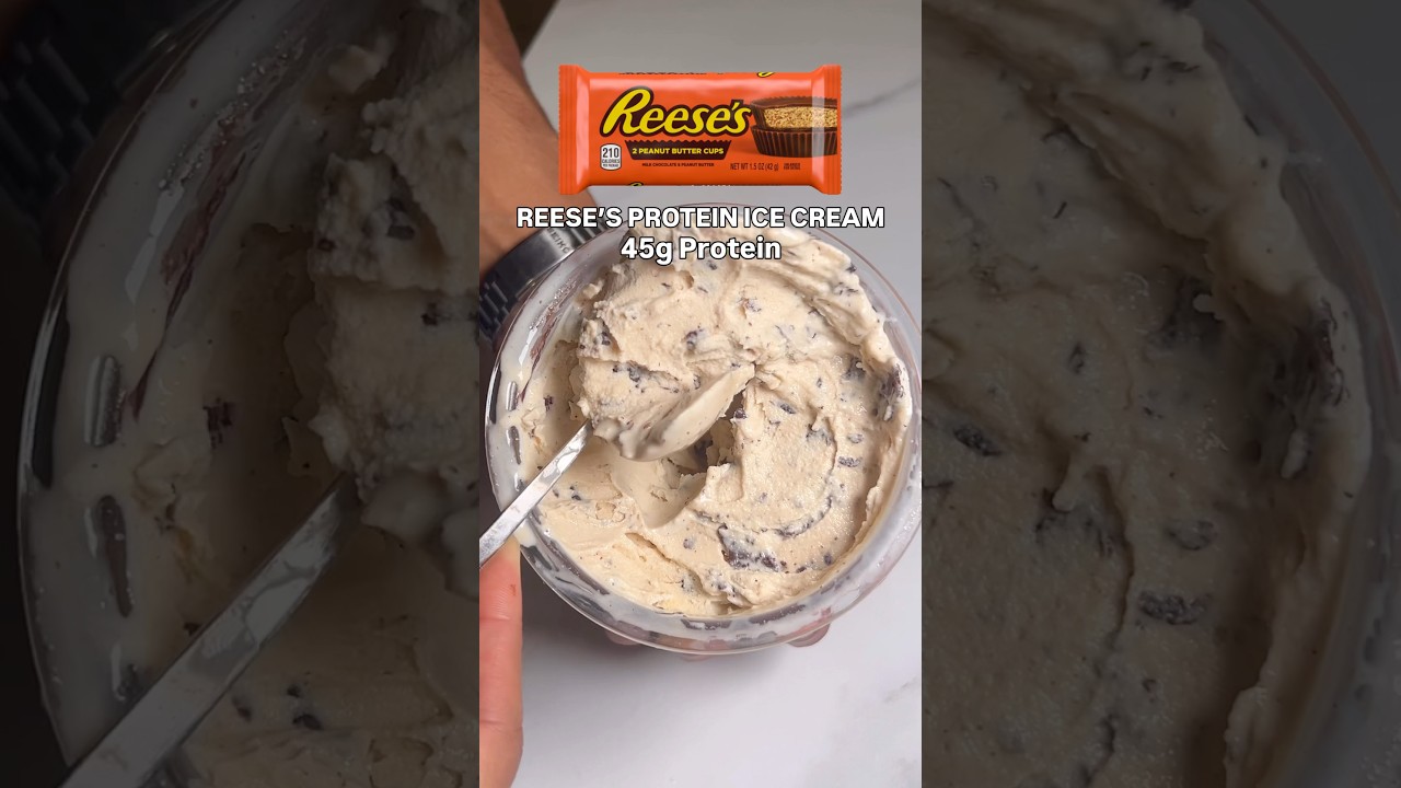 Low Cal, High Protein Reese’s Ice Cream 🥜🍫