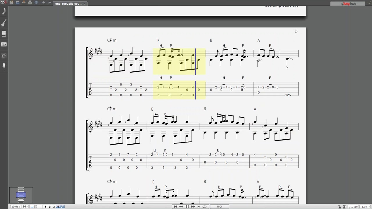 Counting stars (One republic) Fingerstyle tab + Free download YouTube