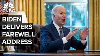 President Biden delivers farewell address to the nation from the Oval Office — 1/15/2025