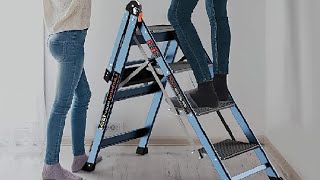 LANBITOU Ladder 3 Step Folding Ladder with Handrails User Review