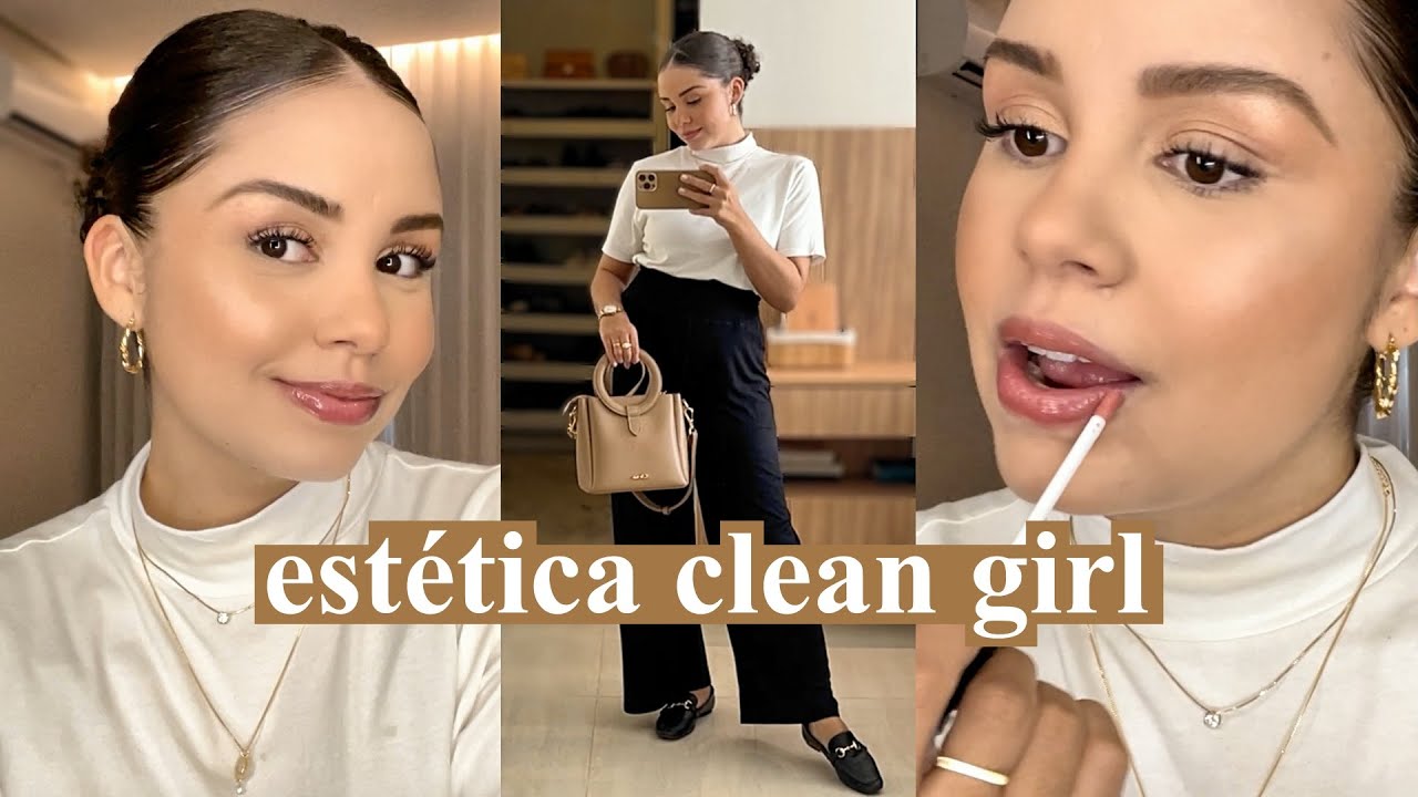 Arrume-se comigo no estilo clean girl: penteado, make e look ✨