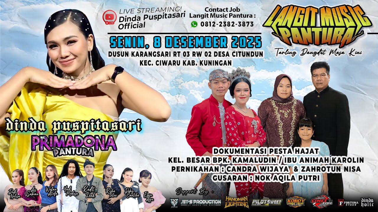 🔴LIVE LANGIT MUSIC PANTURA DINDA PUSPITASARI Ds. CITUNDUN - DUSUN KARANGSARI - 08 DESEMBER 2025