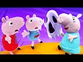 Видео про игрушки Свинка Пеппа на русском языке. Мама свинка в костюме приведения на ХЭЛЛОУИН!