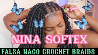 COMO COLOCAR NINA SOFTEX CROCHET BRAIDS FALSA NAGO  CABELO SINTÉTICO NINA 🦋 Daiana oliveira