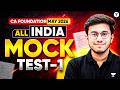 ALL INDIA MOCK TEST 1| CA Foundation May 2026 | Economics l Aditya Shivhare