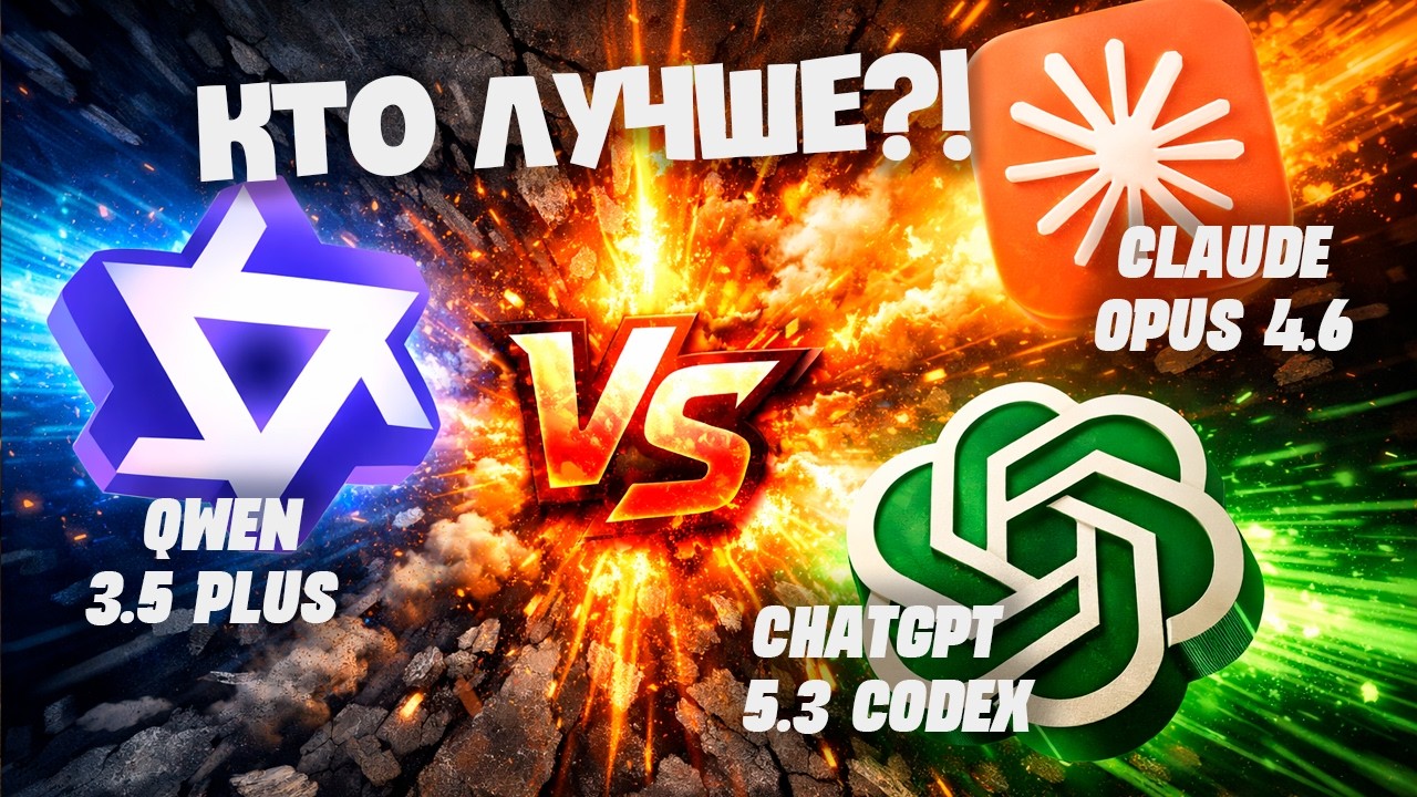 AI для кодинга: GPT-5.3 Codex vs Claude Opus 4.6 vs Qwen 3.5 Plus - честный баттл
