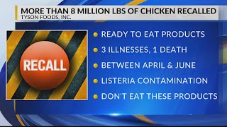 Tyson Foods recalls ready-to-eat chicken products over listeria linked to 1 death