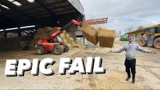 LESSON 1 OF HOW NOT TO UNLOAD STRAW WITH TOM PEMBERTON #OLLYBLOGS #AnswerAsAPercent 1099