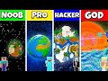 Minecraft Battle: NOOB vs PRO vs HACKER vs GOD: INSIDE PLANET HOUSE BASE BUILD CHALLENGE / Animation