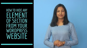 How to hide any element or section from your WordPress Website