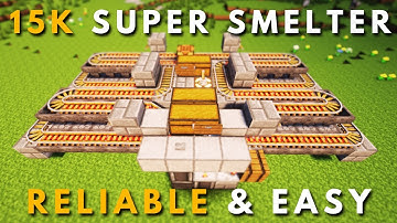 Minecraft Tutorial: 15k Super Smelter | Reliable & EASY | JAVA