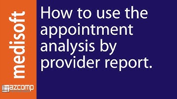 Medisoft: Appointment Analysis By Provider Report in Medisoft