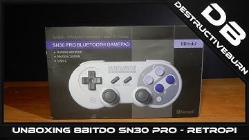 Unboxing 8bitdo SN30 Pro/SF30 Pro Raspberry Pi Retropie How To Setup and Review