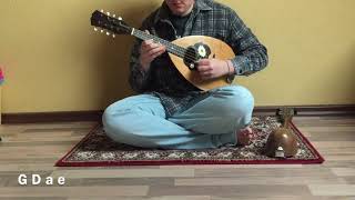 Mandolin played in Ukranian domra or kobza style GDae tuning