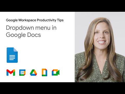 Dropdown menu in Google Docs