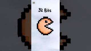 Pixel Art Pacman 🤔 (64 bits - quarter bit) #pixel #art #shorts #foryou #pacman #pixelart