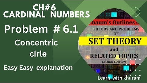 Problem 6.1 | Concentric Circles |  Chapter 6 | Set Theory | Urdu/Hindi | BS Mathematics