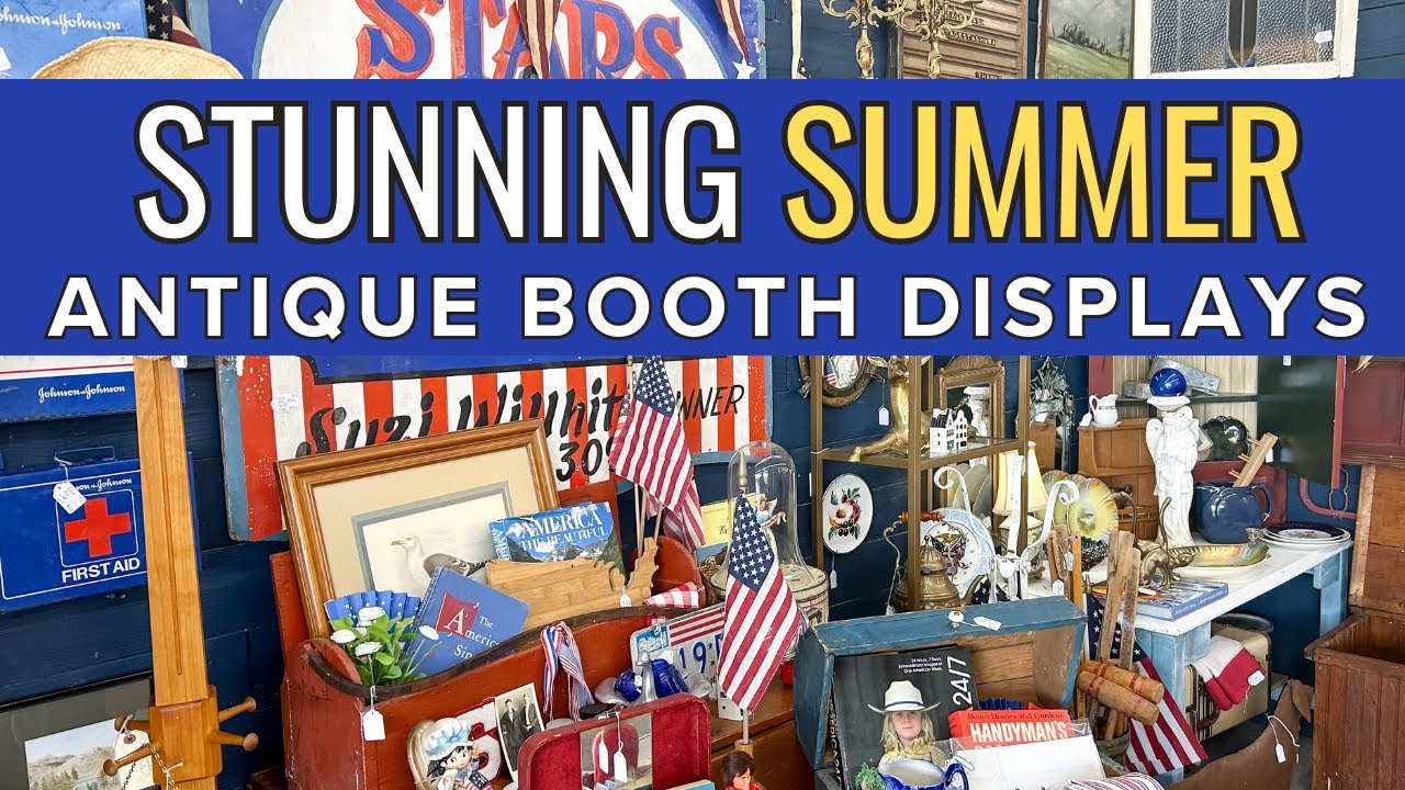 Vintage GOODNESS! Amazing Summer Antique Booth Display, Antique Booth Tips & Display Ideas.