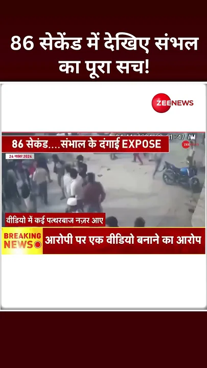 Shorts: 86 सेकेंड में देखिए संभल का पूरा सच! | Sambhal Violence Update | Jama Masjid Clash | Weapons