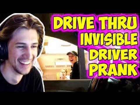 xQc Reacts to Drive Thru Invisible Driver Prank & Random Videos