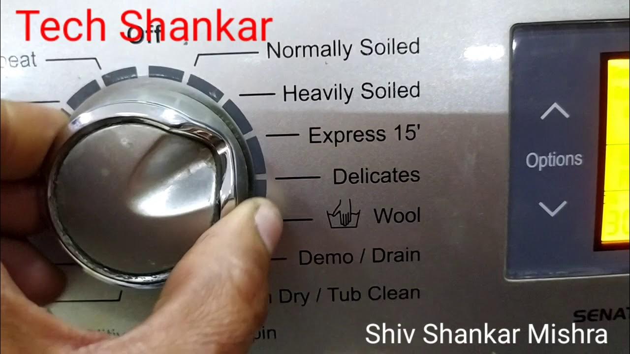 ifb washing machine me SPIN DRY/TUB CLEAN ME SETTING dekhe YouTube