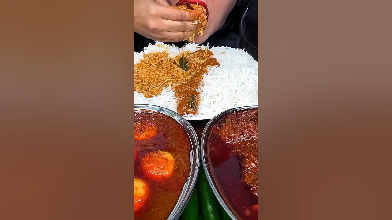BASMATI RICE EGG CURRY EATING ASMR YouTube