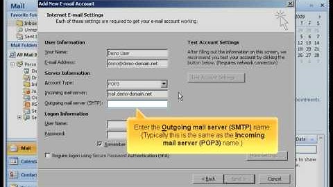Adding email accounts in Outlook 2007 by Host4Go Tutorials