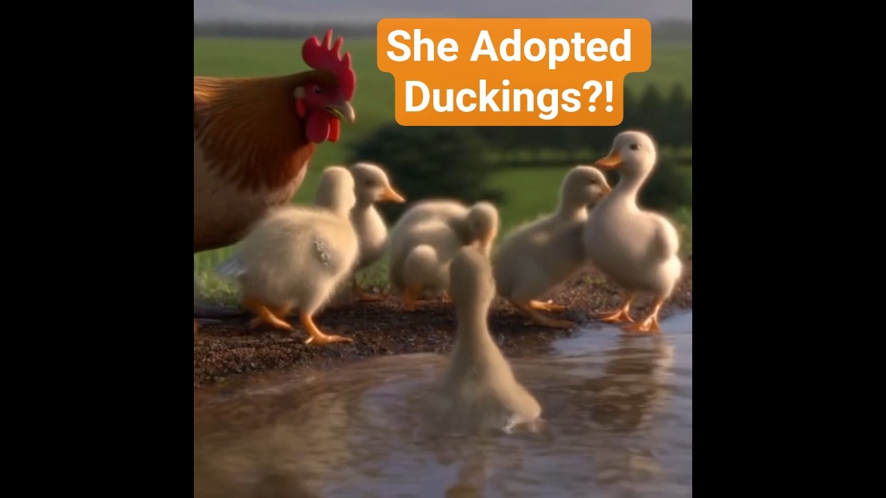 Mother Hen Adopts a Lost Duckling | Real Animal Friendship 🐔🦆❤️