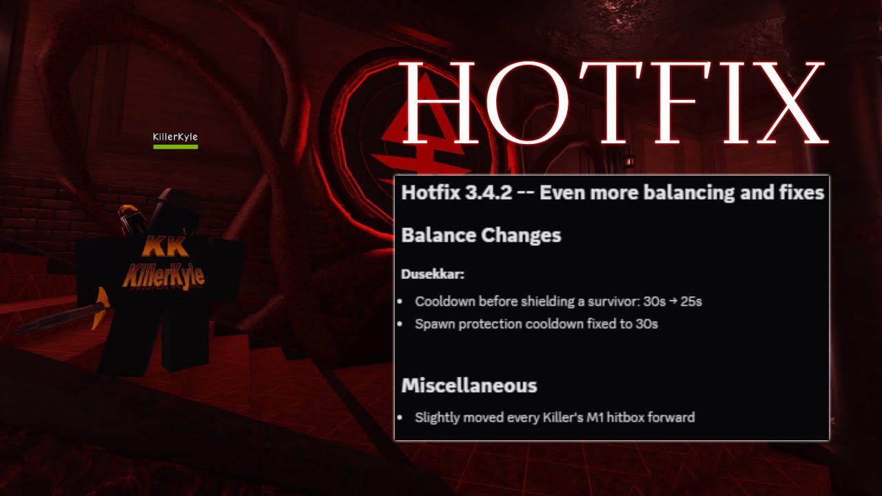 FORSAKEN 12/8/2025 HOTFIX: KILLER BUFF GAMEPLAY