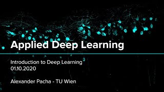 Famous Applied Deep Learning 2020 - Lecture 1 - Introduction to Deep Learning Wealth