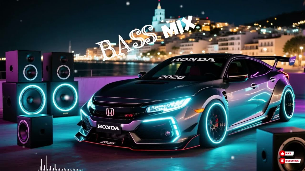 Electric Pulse: Neon Civic Night Drifts with Heavy Subwoofer Bass