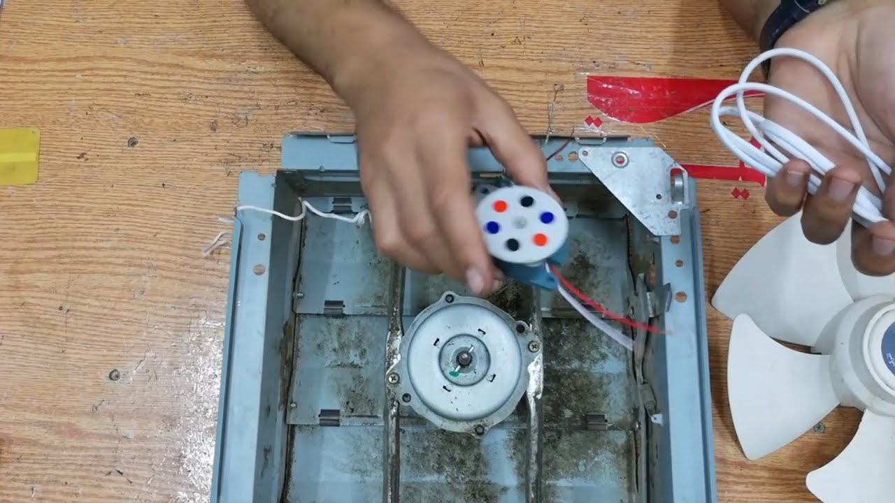 طريقة توصيل أطراف ومكثف و مفتاح جديد لشفاط توشيبا