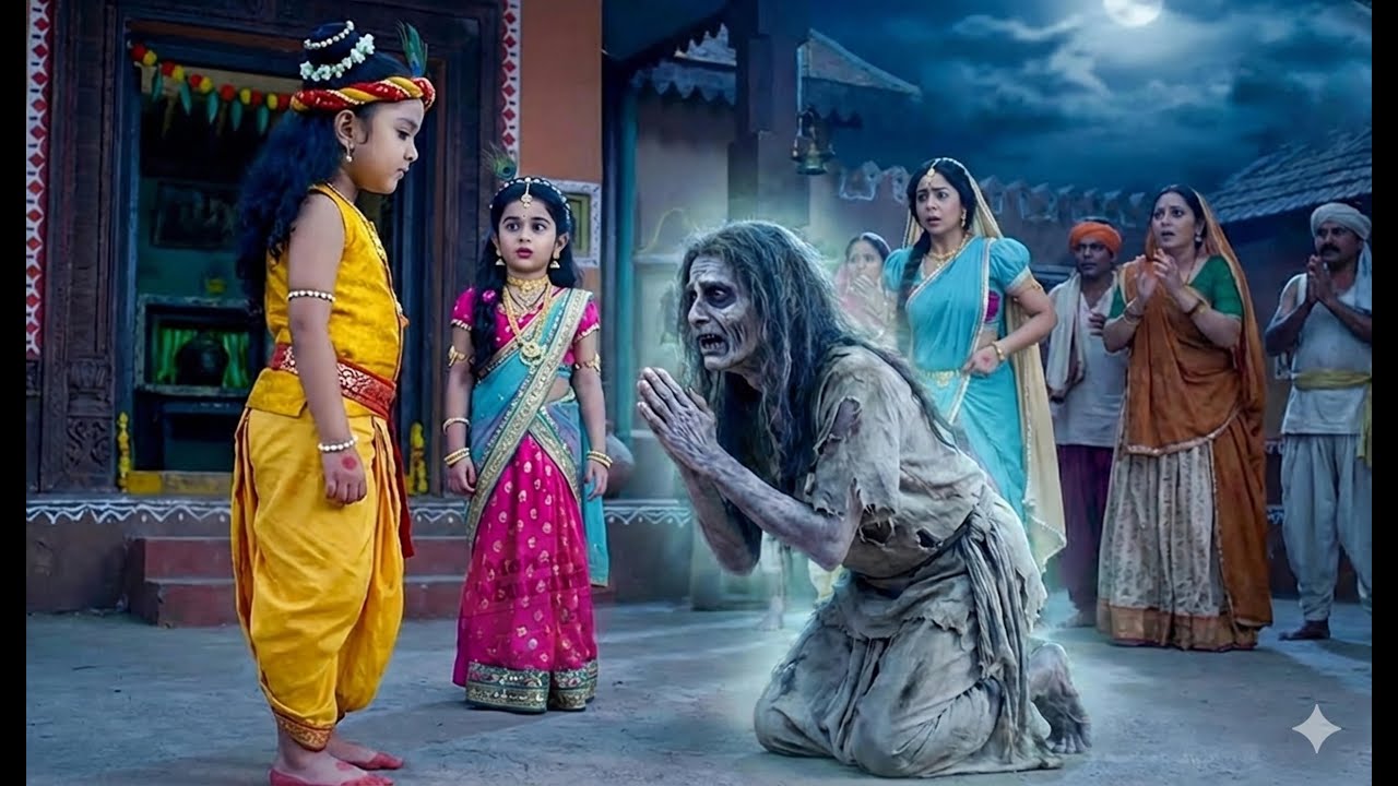 बाल कान्हा के सामने कंश की भेजी हुई राक्षशी क्यों पैरो में गिरकर माफ़ी मांगने लगी | 